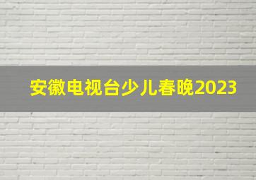 安徽电视台少儿春晚2023