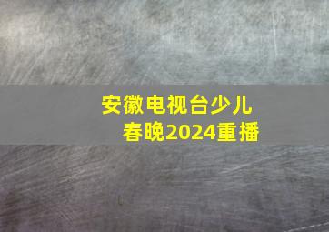 安徽电视台少儿春晚2024重播