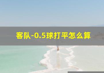 客队-0.5球打平怎么算