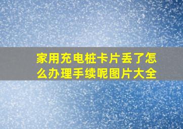 家用充电桩卡片丢了怎么办理手续呢图片大全