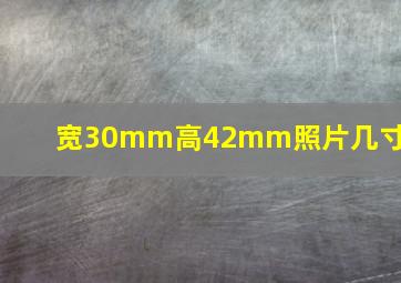 宽30mm高42mm照片几寸的