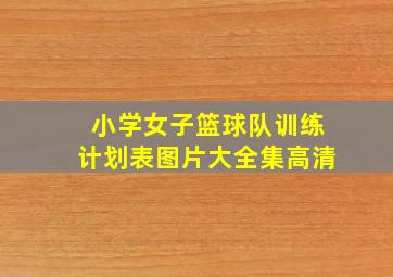 小学女子篮球队训练计划表图片大全集高清