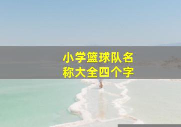 小学篮球队名称大全四个字