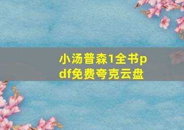 小汤普森1全书pdf免费夸克云盘