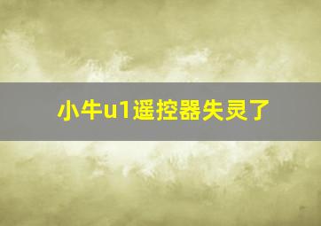 小牛u1遥控器失灵了