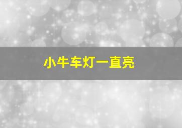 小牛车灯一直亮