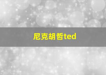 尼克胡哲ted