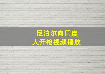 尼泊尔向印度人开枪视频播放