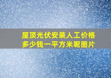 屋顶光伏安装人工价格多少钱一平方米呢图片