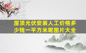 屋顶光伏安装人工价格多少钱一平方米呢图片大全