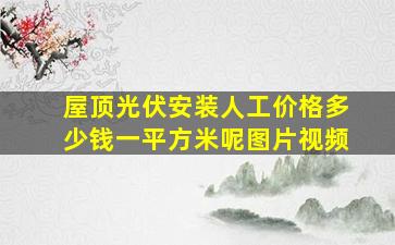 屋顶光伏安装人工价格多少钱一平方米呢图片视频