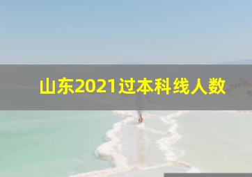 山东2021过本科线人数