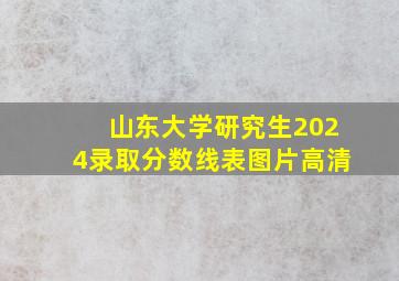 山东大学研究生2024录取分数线表图片高清