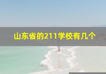 山东省的211学校有几个