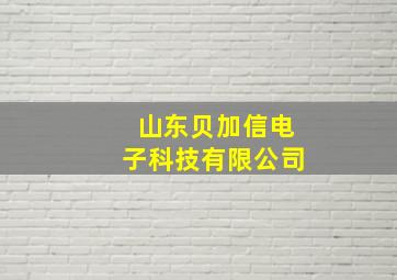 山东贝加信电子科技有限公司