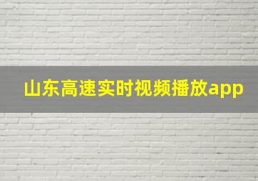 山东高速实时视频播放app