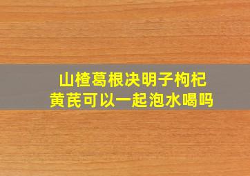 山楂葛根决明子枸杞黄芪可以一起泡水喝吗