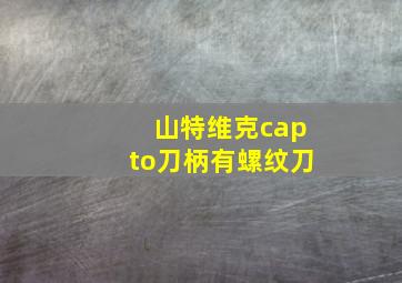 山特维克capto刀柄有螺纹刀