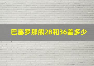 巴塞罗那熊28和36差多少