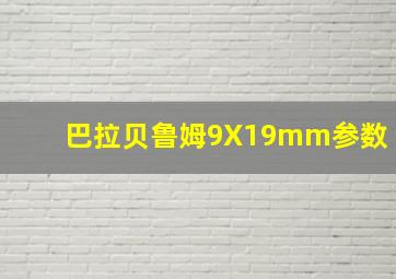 巴拉贝鲁姆9X19mm参数