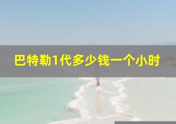 巴特勒1代多少钱一个小时