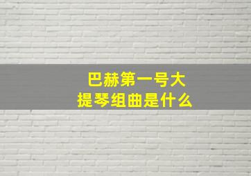 巴赫第一号大提琴组曲是什么