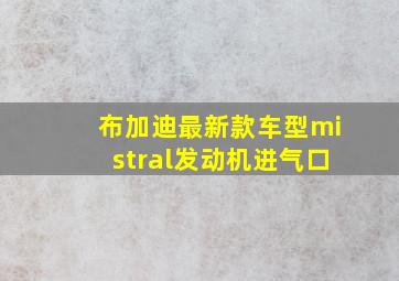 布加迪最新款车型mistral发动机进气口