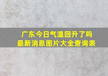 广东今日气温回升了吗最新消息图片大全查询表