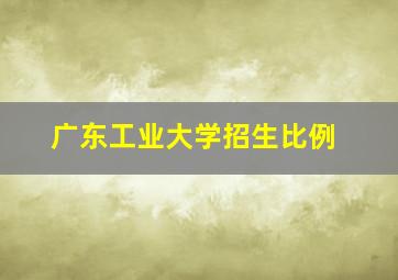 广东工业大学招生比例