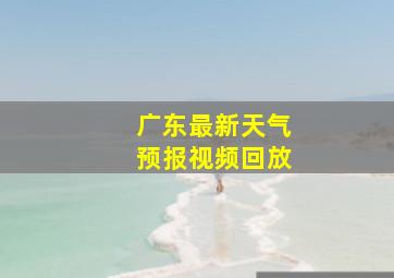 广东最新天气预报视频回放