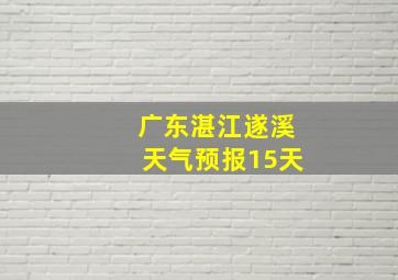 广东湛江遂溪天气预报15天