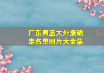 广东男篮大外援确定名单图片大全集