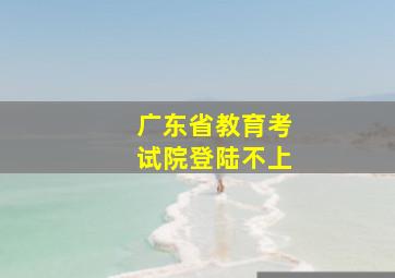 广东省教育考试院登陆不上