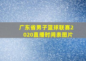 广东省男子篮球联赛2020直播时间表图片