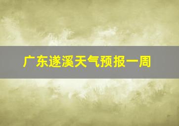 广东遂溪天气预报一周