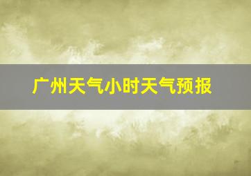 广州天气小时天气预报