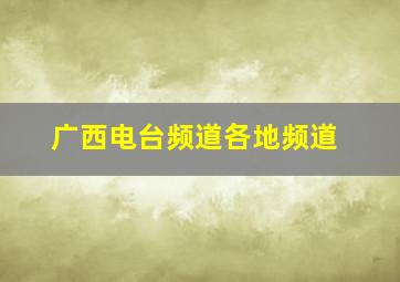 广西电台频道各地频道