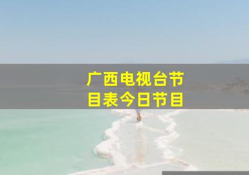 广西电视台节目表今日节目