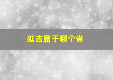 延吉属于哪个省