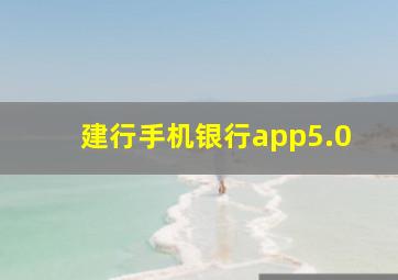 建行手机银行app5.0