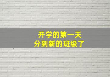 开学的第一天分到新的班级了