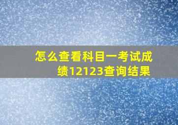 怎么查看科目一考试成绩12123查询结果