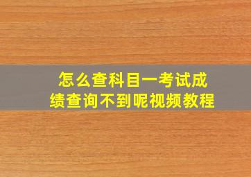 怎么查科目一考试成绩查询不到呢视频教程