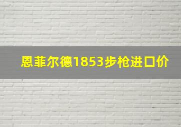 恩菲尔德1853步枪进口价