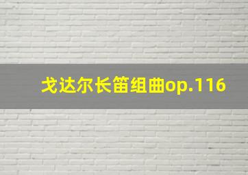 戈达尔长笛组曲op.116