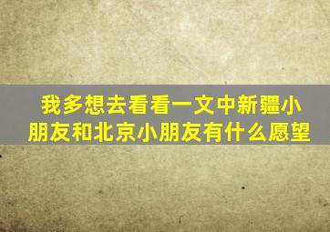 我多想去看看一文中新疆小朋友和北京小朋友有什么愿望