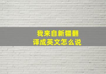 我来自新疆翻译成英文怎么说