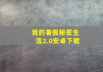 我的暑假秘密生活2.0安卓下载