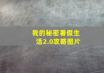 我的秘密暑假生活2.0攻略图片