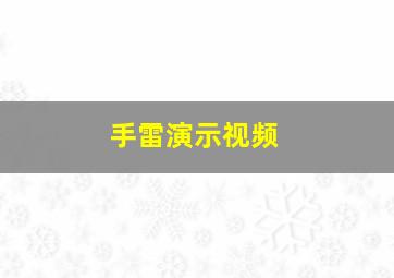 手雷演示视频